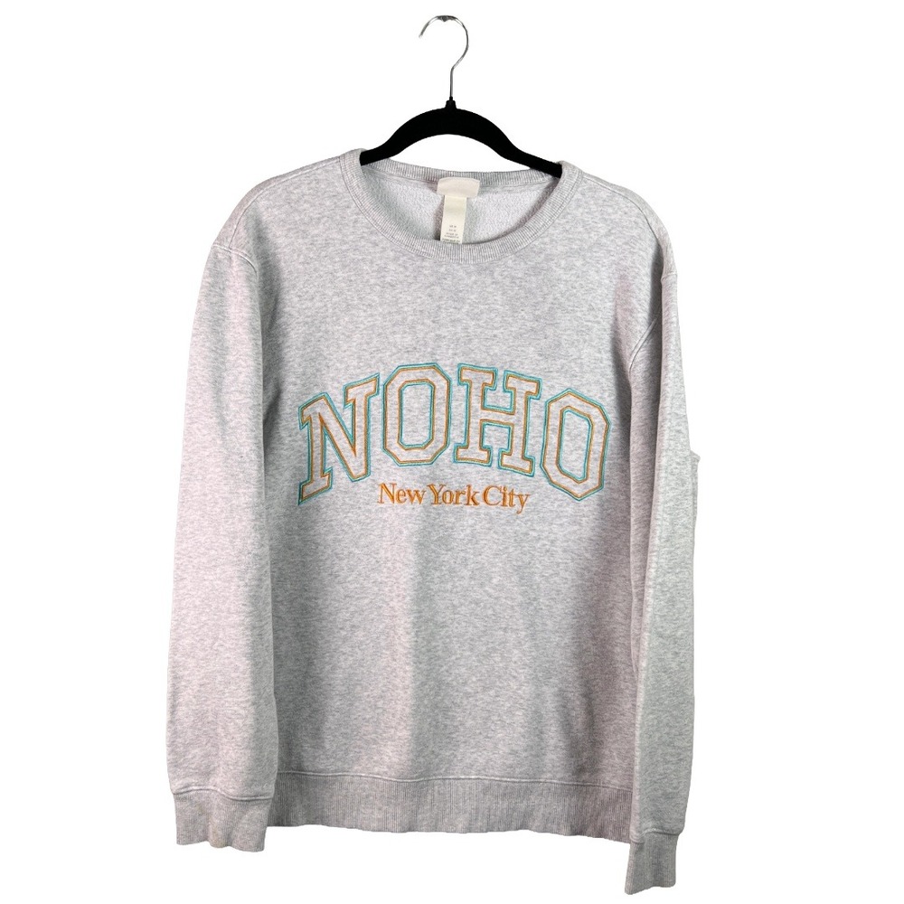 H&M Sweatshirt 2010s Women's Medium NOHO NYC Graphic Preppy Streetwear